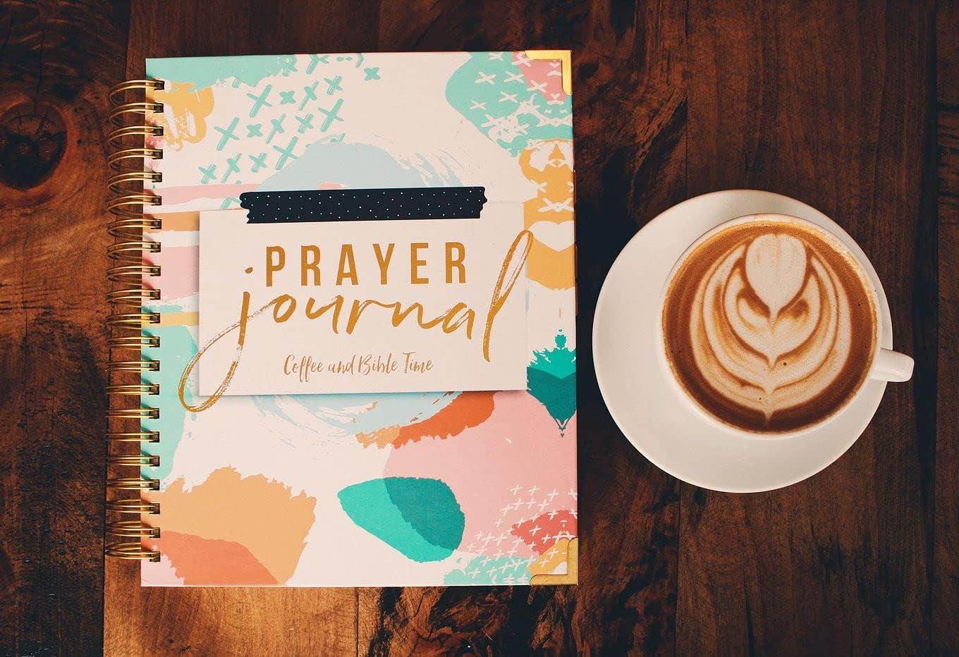 Prayer Journal: 3 Sticky Note Pads Included, Gold-Colored Spiral Binding, Solid Board Cover, Perfect to Journal Prayers and Grow in Faith